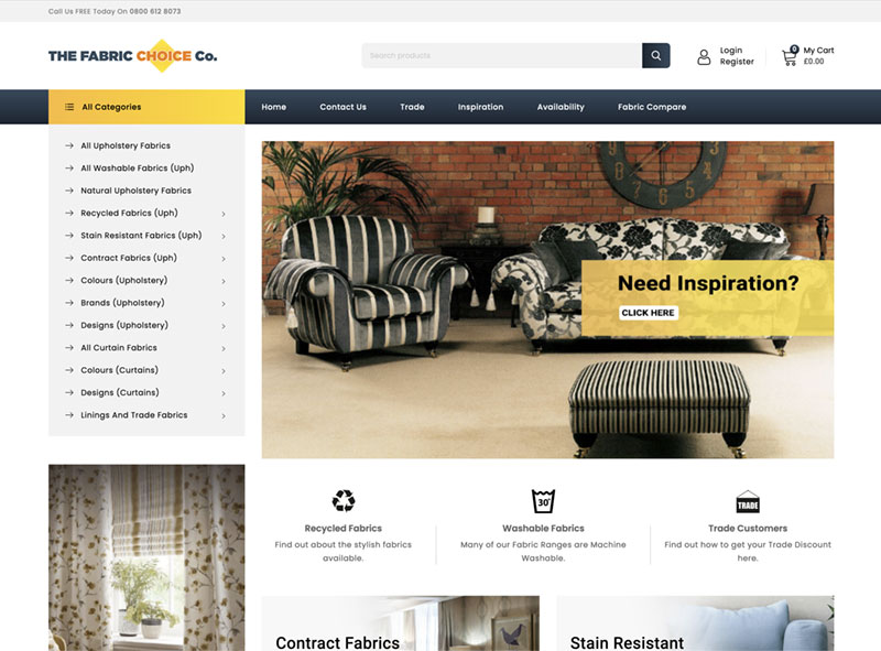 fabric-choice.co.uk Upholstery Fabric & Curtain Fabrics Online Store